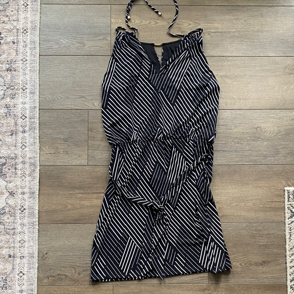 Black and White Striped Dress